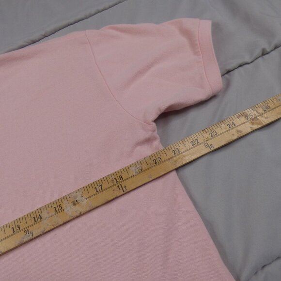 Lacoste Polo Shirt Large Size 6 Pink Green Crocodile Outdoors Tennis Mens - Picture 7 of 7